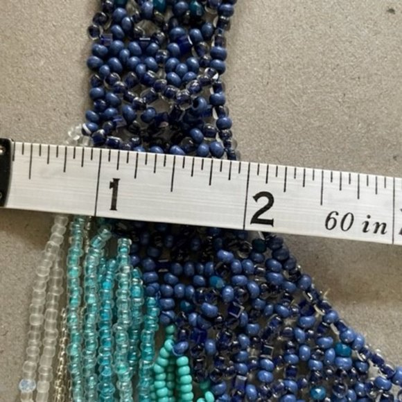 Chicos Ombré Statement Strands Of Glass Beads, Tiny Cz & Layers Of Gorgeousness - Picture 9 of 10